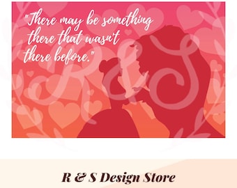beauty, beast, something there, quotes, cup wrap, tumbler wrap, png.