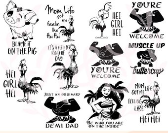 principessa dell'oceano, semidio, maiale, pollo, citazioni, principessa, vela, svg, png.