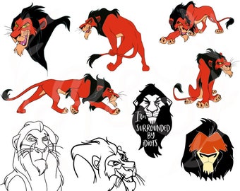 Löwe, böse, Pride Rock, Schurke, Narbe, bündeln, png, svg.