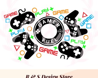 juegos, controladores, jugador, combustible para jugadores, envoltura de taza, envoltura de Starbucks, png, svg.