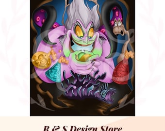 sea witch, villain, ursula, octopus, witch, evil, png, tumbler.