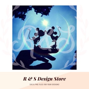 silhouette, love, mickey, minnie, mouse, valentines, couple, tumbler, cup wrap, png.