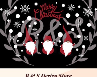 gonk, merry christmas, santa, christmas gonks, snow, starbucks wrap, cup wrap, png, svg.