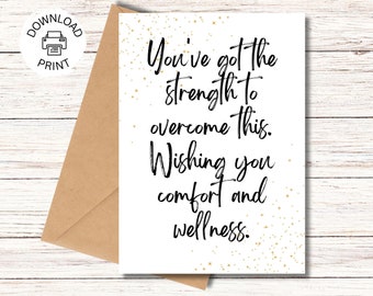 Get Well Soon Card - Printable Greeting Card - Get Well Wishes - Positive and Uplifting Affirmation Card - Instant Download