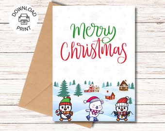 Christmas Cards Instant Download Printable
