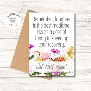 Accélérez votre rétablissement - Carte Get Well Soon - Carte de vœux imprimable - Get Well Wishes - Carte positive et édifiante - Téléchargement instantané