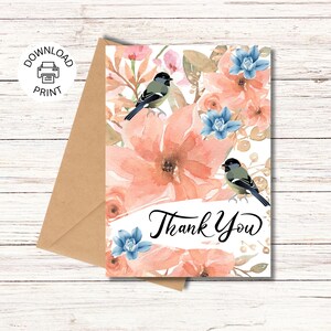 Thank You Card - Printable Thank You Greeting Card - Appreciation Card - Baby Shower Thank You Card - Instant Download