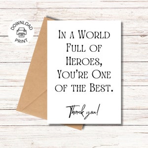 One of the Best - Thank You Card - Printable Greeting Card - Handmade Appreciation Card - Thank You Note