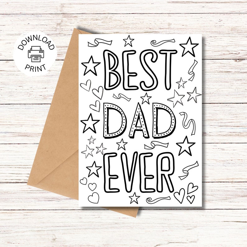 Printable Best Dad Ever Coloring - Il 794xN.5223510053 2hii 