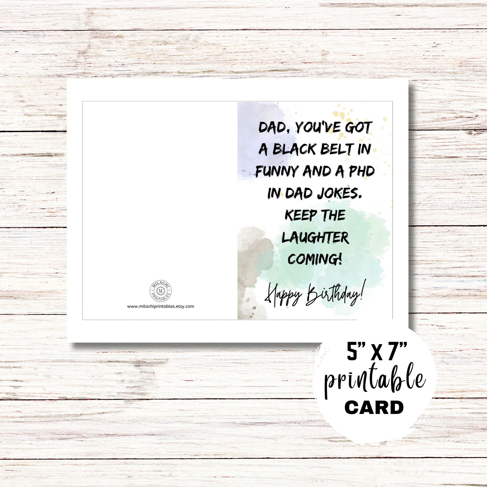 Funny Happy Birthday Card for Dad Printable Greeting Card Phd in Dad ...
