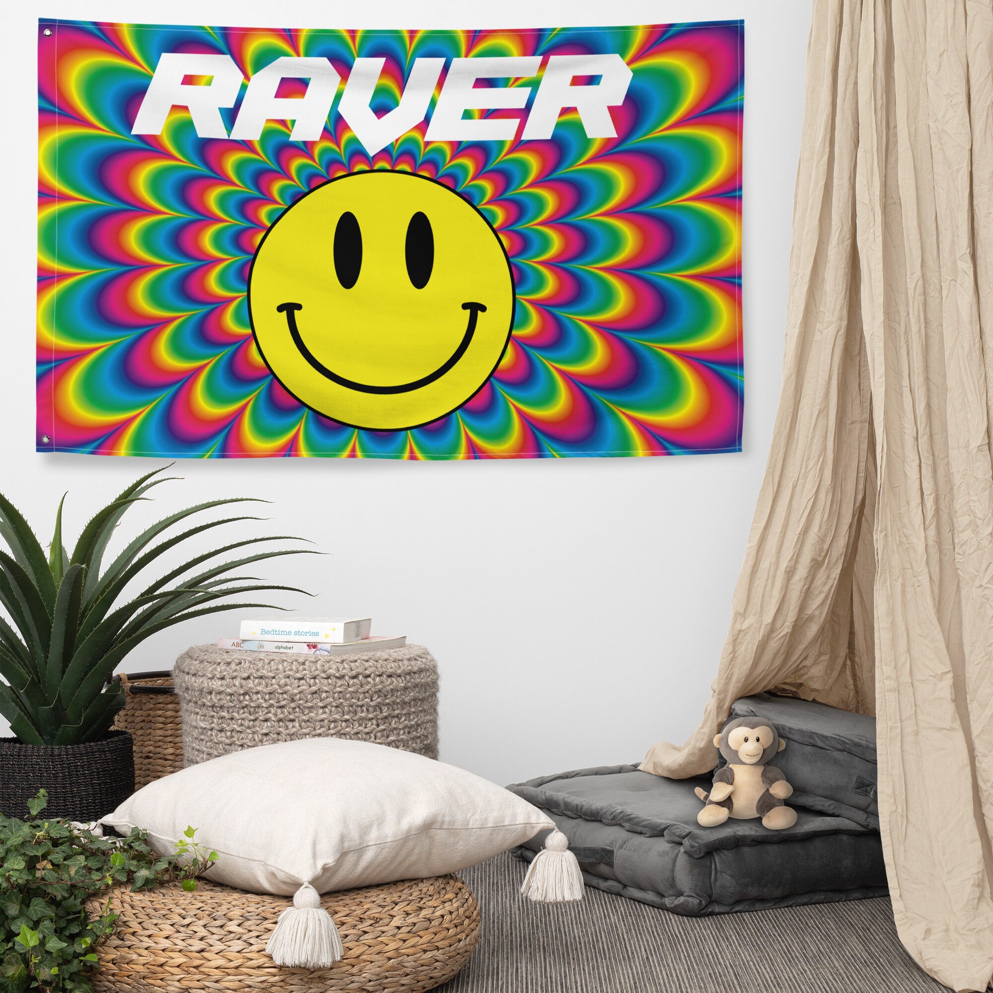 Raver Flag Wall Hang Sign for Bar, Bedrrom, Man Caves, She Sheds, Party ...