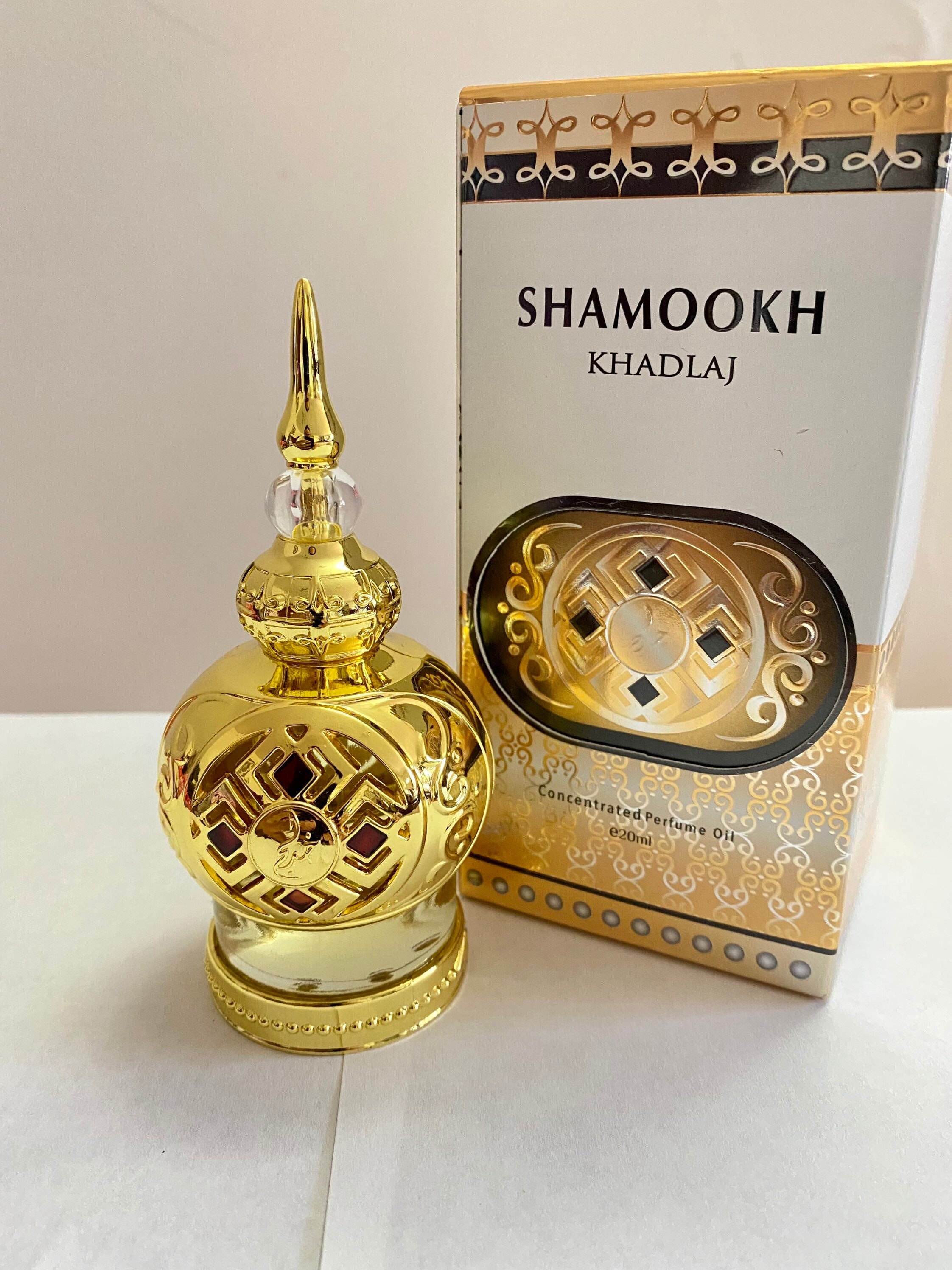 Shamookh Gold Jasmin & Lily-of-the-Valley Arabian Perfume Oil | Attar |  Alcohol Free | Arabic Fragrance | Hair Oil