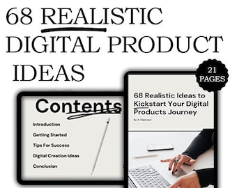 68 Realistische Digitale Produkt Ideen Ebook (Digitaler Download)