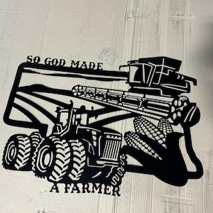 farm scene dxf files for plasma cut sign, nebraska sign svg files for laser, quadtrac png files for metal farm sign, so god made a farmer