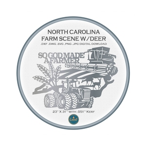 so god made a farmer sign dxf file for cnc plasma, farm sign cut files for cnc, north carolina svg files for laser cutting, farm scene