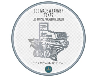 Farm Sign Laser Cut Files: Texas DXF Files for Plasma Cutting Machine File, Cricut