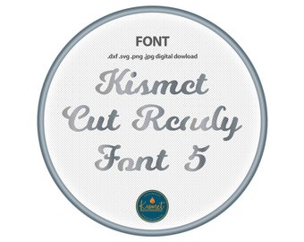 Cursive Font SVG: Stencil Font for CNC Plasma, Cricut (Digital Download)