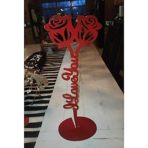 forever rose plasma cut file for mothers day, metal rose dxf files for cnc plasma cutting, rose laser file, i love you svg files for cnc