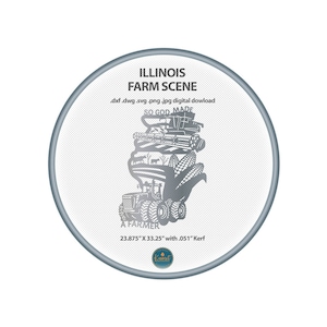 so god made a farmer sign dxf files for cnc plasma cut metal sign, farm scene svg files for laser cutting, illinois sign png file for cricut