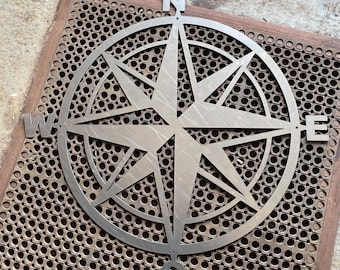Compass Rose SVG, DXF File, Laser Cut Files, CNC Plasma, xTool, Glowforge (Digital Download)