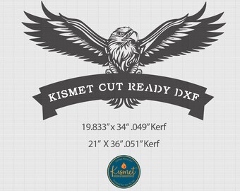 Cartello personalizzato con aquila, file di taglio DXF, taglio laser