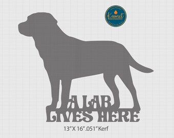 Labrador Dog Sign DXF SVG File, Laser Cut Files, CNC Plasma, xTool, Glowforge (Download)