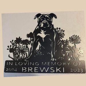 Archivo de corte DXF de letrero de perro personalizado para mesa de plasma CNC, archivo SVG de letrero de flores silvestres para corte láser, archivo de corte de plasma de letrero de mascota, SVG de mascota para Cricut