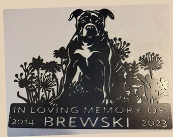 Dog Memorial Sign SVG: Laser Cut File, CNC Plasma DXF, Cricut Waterjet Glowforge