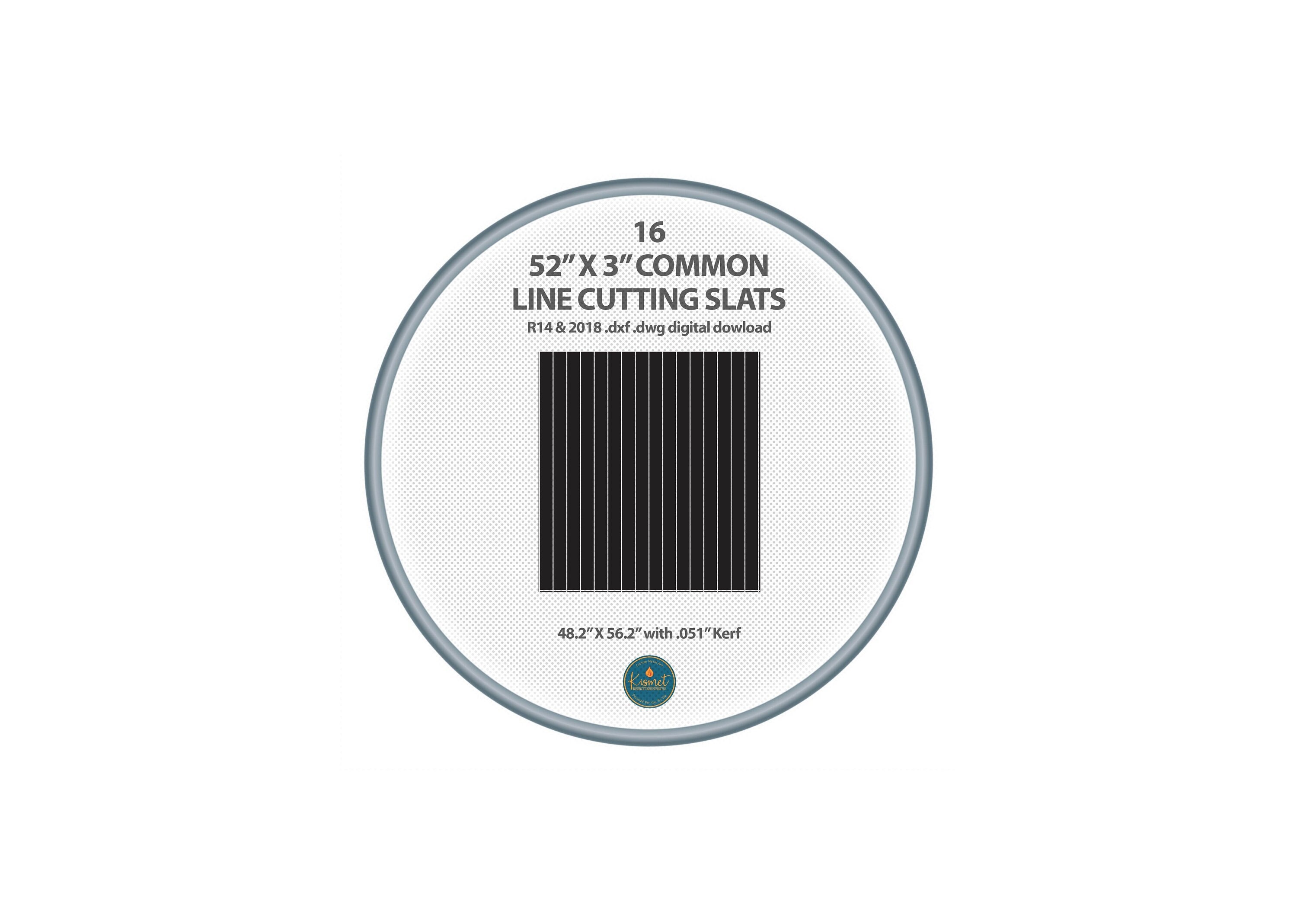 common line cutting slats dxf files for cnc plasma, replacement slats