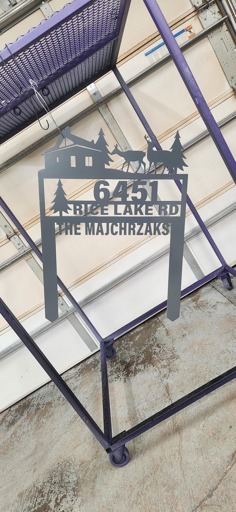 Address Sign Dxf Files Deer Address Sign CNC Plasma DXF File: Laser SVG Cut Files, Cricut ...