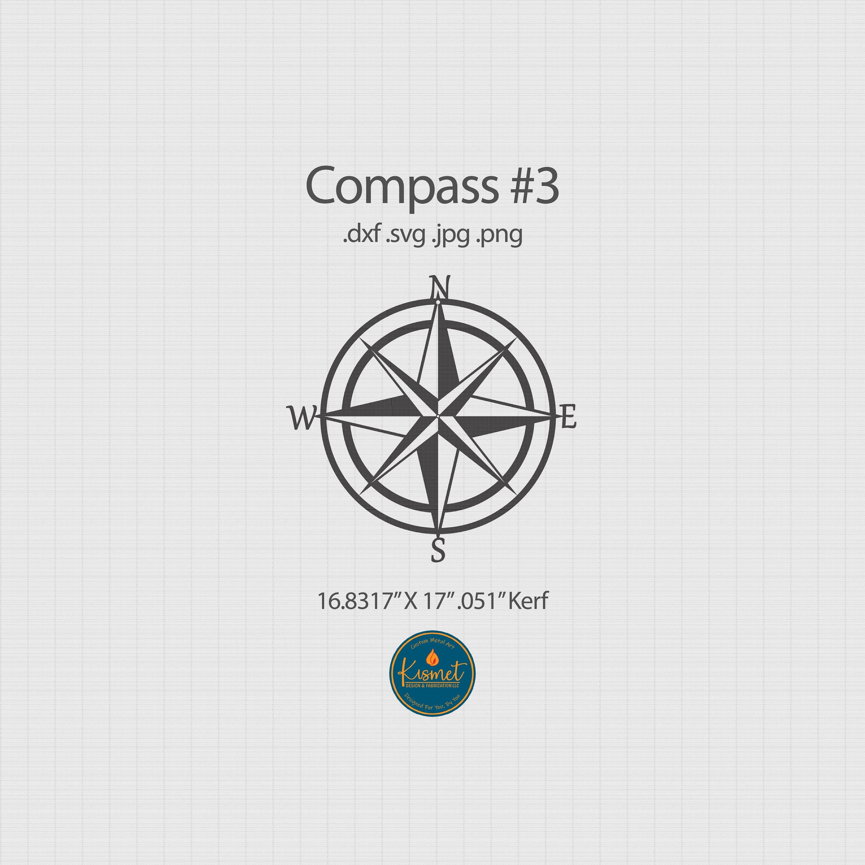 Compass Rose SVG, DXF File, Laser Cut Files, CNC Plasma, Xtool ...