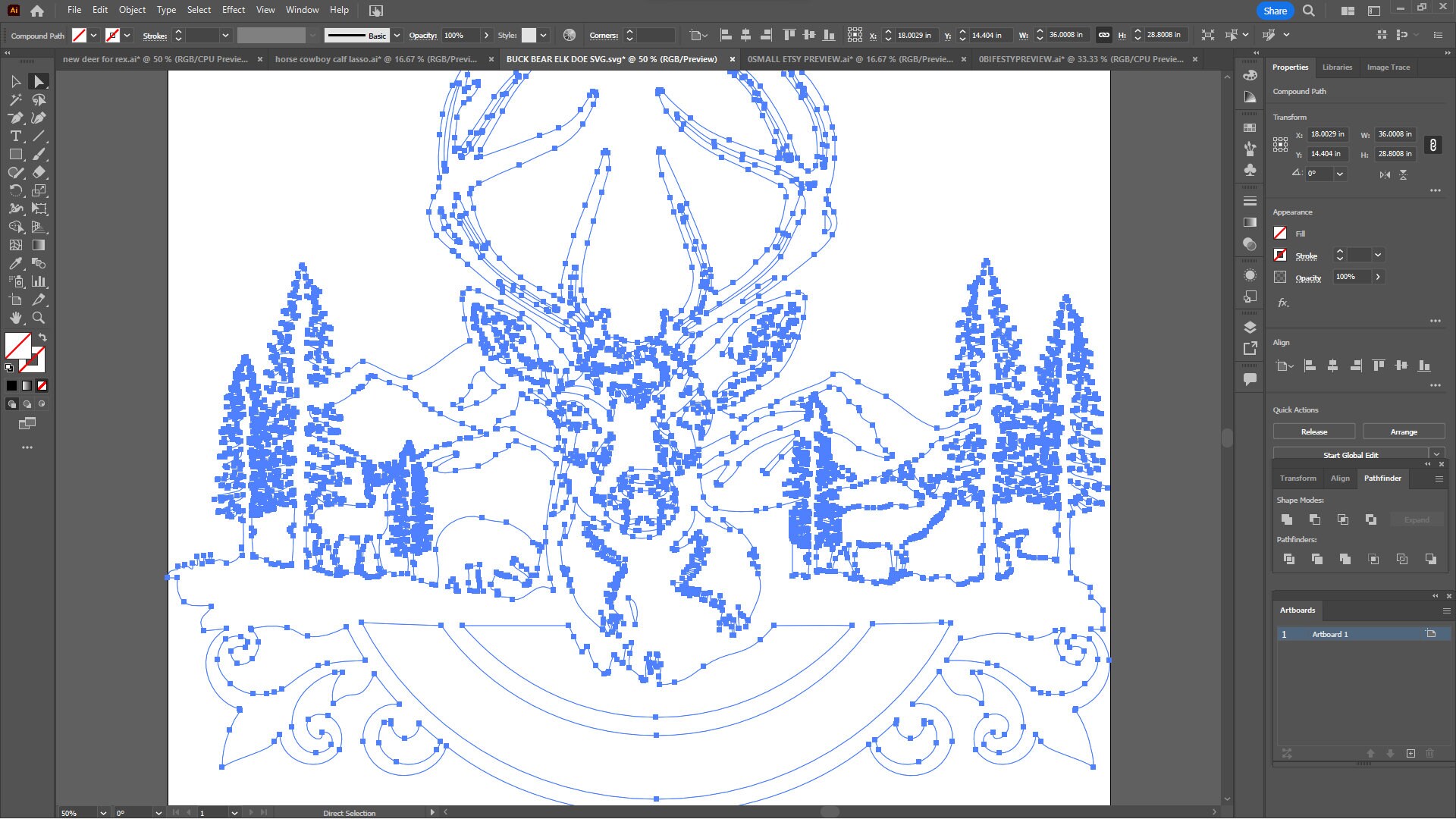 Custom Monogram Dxf File Personalized Deer Sign, DXF SVG PNG, Plasma Laser Xtool Cut Files ...