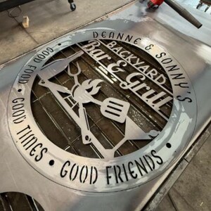 Backyard Bar Sign SVG, Laser Cut File, CNC Plasma Cutting DXF File, Cricut, Png