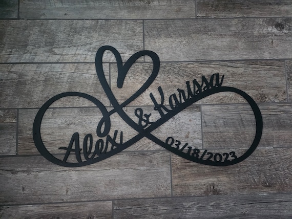 Infinity Heart Anniversary Sign, DXF File, Laser Cutting - Etsy