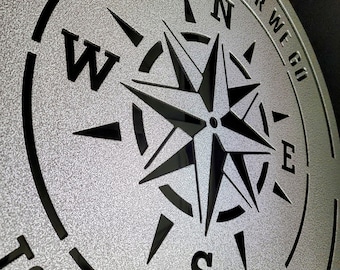 Compass Rose Sign, DXF SVG PNG, Plasma Laser xTool Cut Files (Download) Kismet