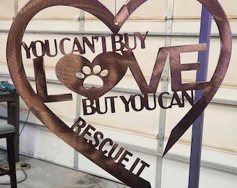 Rescue Pet Sign SVG Files, Dog Signs Laser Cut Files, CNC Plasma DXF File