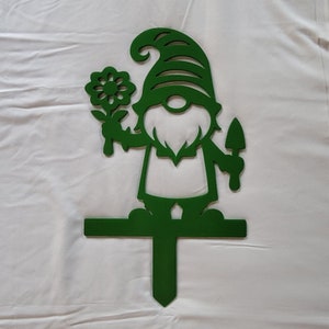 gnome cut file for cnc plasma cutter, garden gnome dxf file for plasma table, gnome garden stake svg file for laser cut designs, garden art