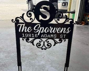 Monogram Yard Sign DXF SVG: CNC Plasma & Laser Cut Files (Digital Download)