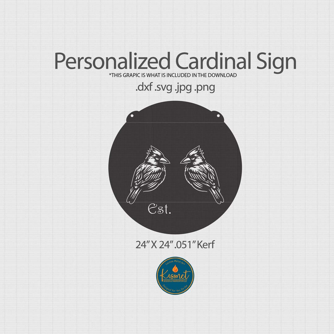 Cardinal Sign SVG, DXF Cut Files for CNC Plasma, Laser, Xtool (digital ...