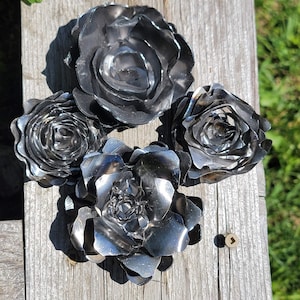Rolled Flowers Svg, 3D Flowers Png Bundle, Metal Rose dxf file for cnc plasma, Digital Download Laser Vector, Kismet Cut Ready