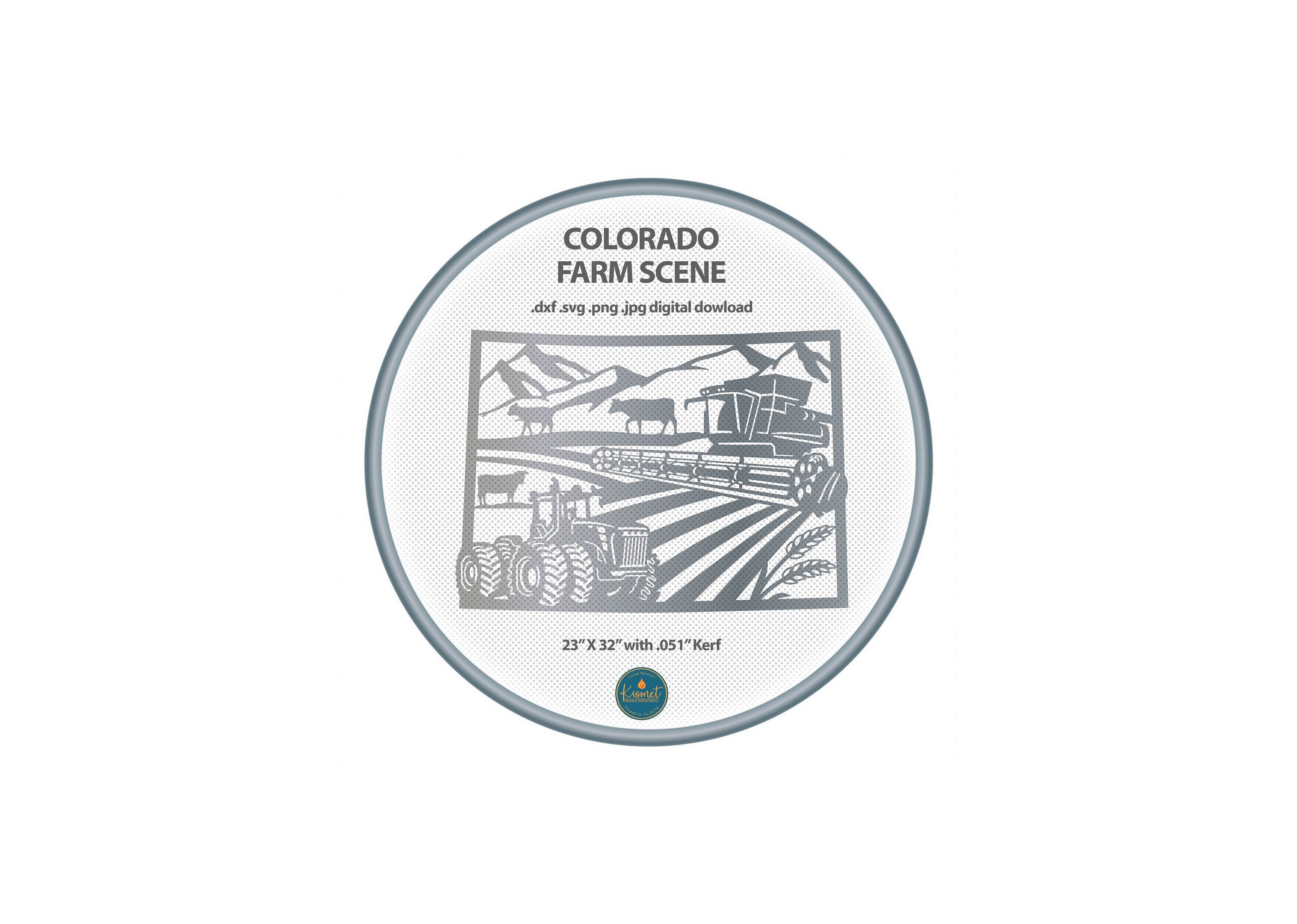 Colorado Farm Sign SVG, DXF Cut Files for CNC Plasma, Laser, Xtool ...
