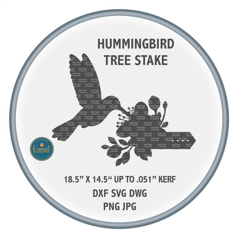 Hummingbird Tree Stake DXF Cut File - Laser Cutting SVG, CNC Plasma ...