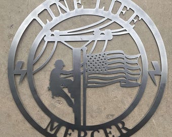 Journeyman Lineman Sign, Plasma Cutting DXF, SVG File