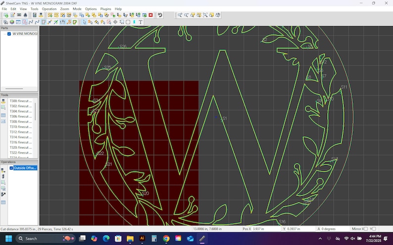 Letter W Monogram DXF SVG: CNC Plasma Laser Cut Files (digital Download ...