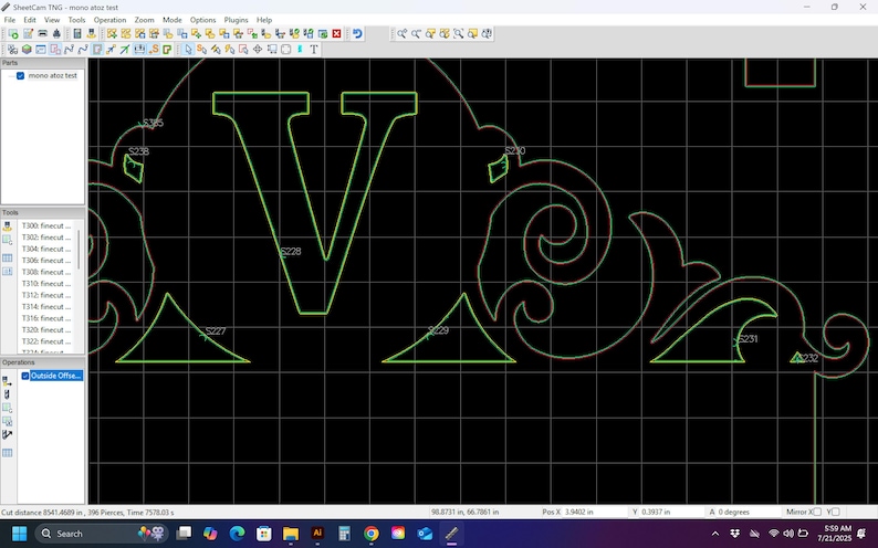 Monogram Yard Sign DXF SVG: CNC Plasma & Laser Cut Files (digital ...