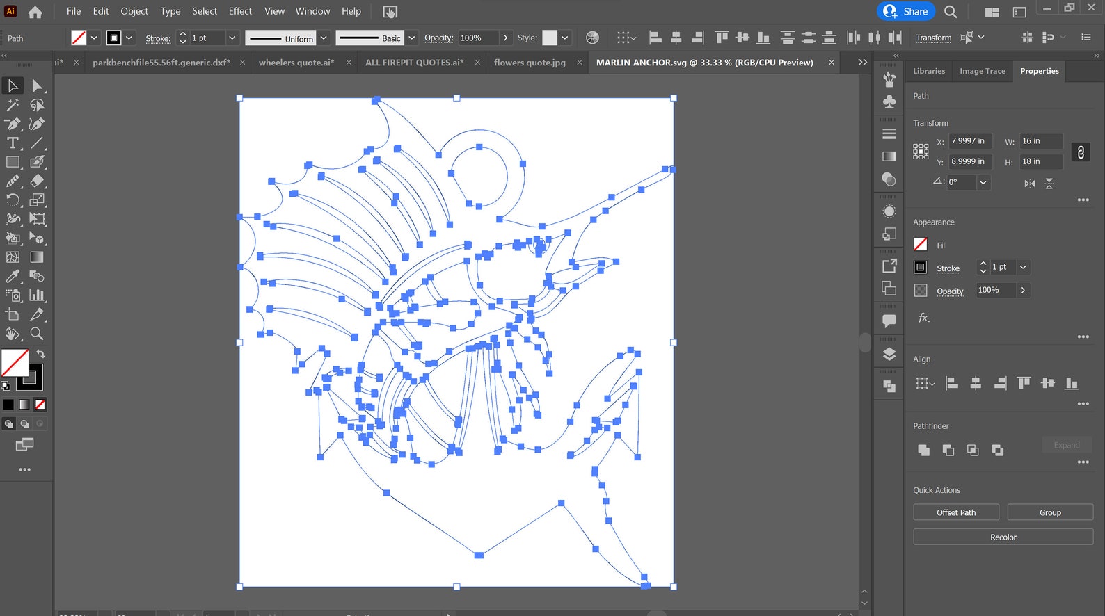 Fish Dxf Files for Cnc Plasma Cutting, Anchor Svg Files for Laser Cut ...