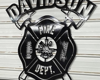 Fire Department Sign, DXF Cut File, Laser Cutting