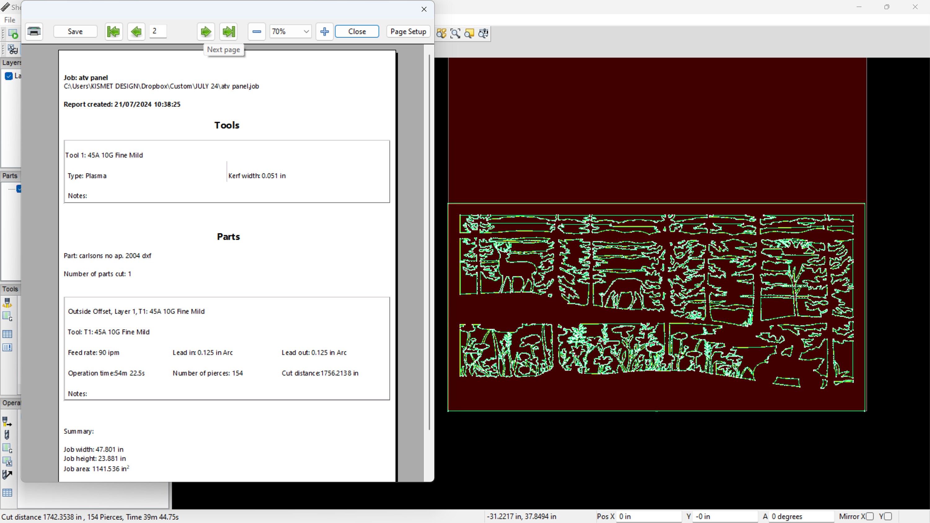 Deer Scene Panel SVG: ATV Railing Plasma DXF, Laser Cut File, Cricut ...