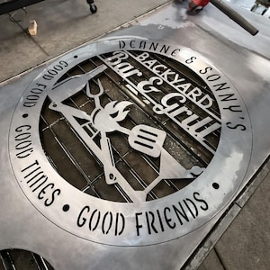 Backyard Bar Sign SVG, Laser Cut File, CNC Plasma Cutting DXF File, Cricut, Png