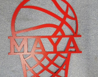 personalized basketball dxf file for cnc plasma cutting, custom basketball sign laser cut file, sport sign plasma dxf file, plasma cut file